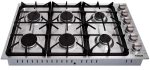 Thor Kitchen TGC3601 36 Inch Professional Drop-In Gas Cooktop With Six Burners In Stainless Steel Supply