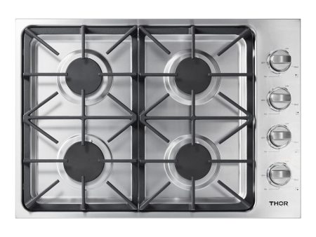 Thor Kitchen TGC3001 30 Inch Professional Drop-In Gas Cooktop With Four Burners In Stainless Steel Online