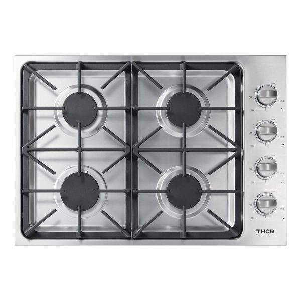 Thor Kitchen TGC3001 30 Inch Professional Drop-In Gas Cooktop With Four Burners In Stainless Steel Online