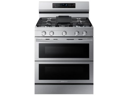 Samsung NX60A6751SS 6.0 Cu. Ft. Smart Freestanding Gas Range With Flex Duo™, Stainless Cooktop & Air Fry In Stainless Steel For Cheap